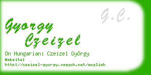 gyorgy czeizel business card